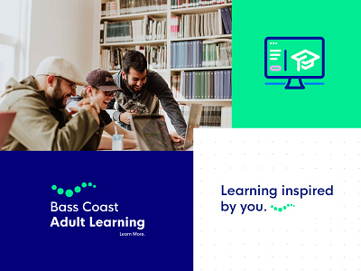 Bass Coast Adult Learning - Brand Identity brand and identity branding education learning logo modern simple