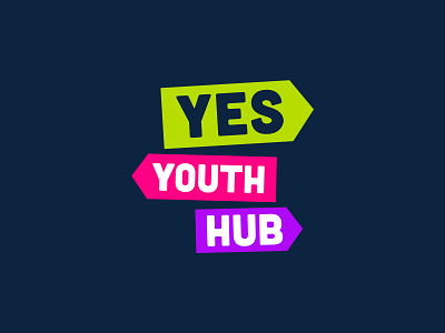 Yes Youth Hub | Identity brand and identity branding colorful logo modern simple startup youth