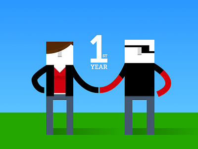 1st Year anniversary couple inspired by love sketchapp