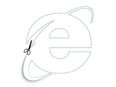 Internet Explorer cut out ie6 illustration internet explorer logo model