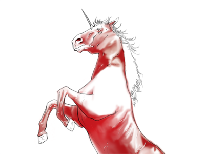 Unicorn (color) bitmap sketch unicorn