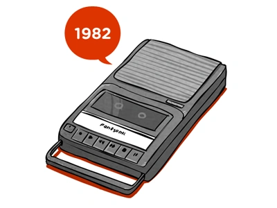 Casette Recorder casette flash illustration retro vector