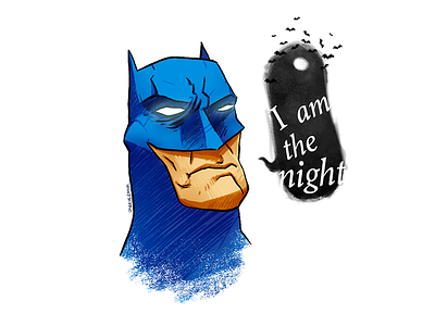 I Am The Night batman kyle brushes photoshop sketch