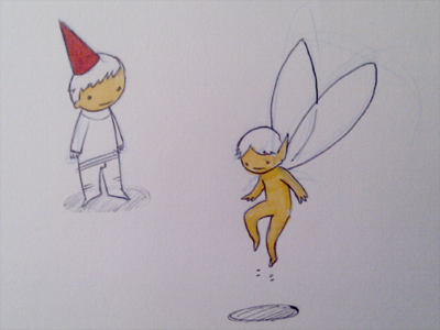 Gnomes And Fairies fairy fly gnome red sketck skin