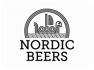 Nordic Beers beer boat logo sea viking