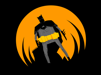 Batman (orange background) batman flash moon superhero