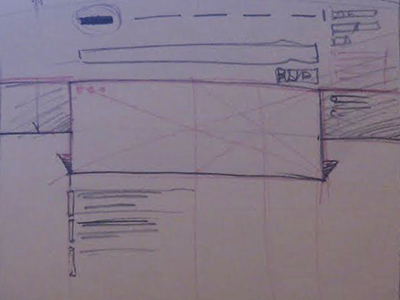 Website sketch idea mockup paper... sketch pencil website