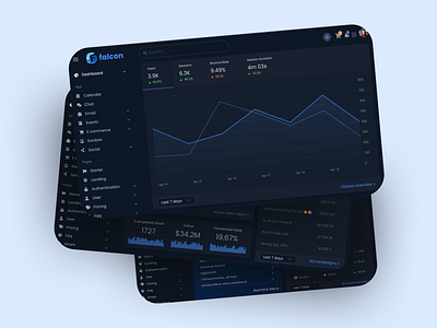 Falcon - Analytics dashboard analytical dashboard analytics dashboard design best dark theme best dashboard design best design clean clean dashboard design dark dashborad dark theme dashboard design design dribbble best shot dribbble dashboard design e commerce dashboard minimal design new dashboard design new design popular dribbble shot ui design ux design