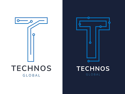 Technos Logo Concept branding design electro logo t tech