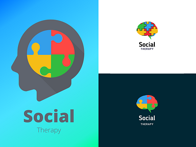 Social Therapy Logo Concept branding design graphic design illustration logo vector