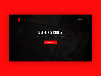 Netflix Landing Page Redesign