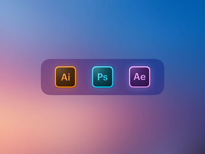 Replacement Adobe icons 3d adobe after effects app app icon apple application dribbble icon icons illustrator photoshop