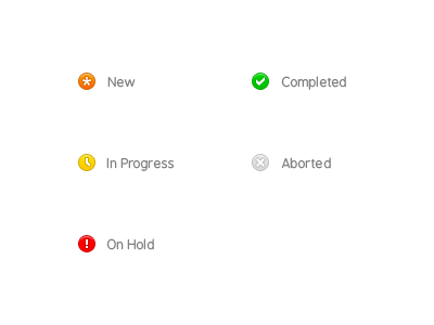 Request Status Icons by Mark Tyrrell on Dribbble