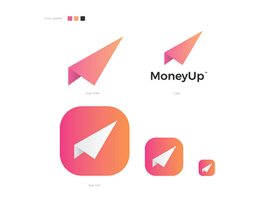 MoneyUp branding graphic logo mood palette