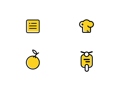 Icons: Food Tech color food graphic icons icons design illustration line icons