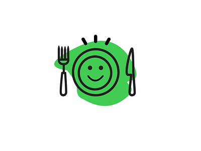 Happy Plate food graphic icon icon artwork illustration plate visualdesign