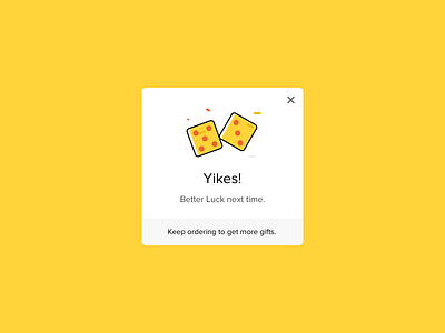 Yikes gift gift card iconographic iconography illustration luck pop up ui visual design