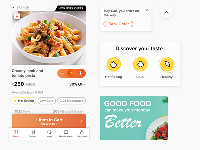 Mobile UI: Food Tech ios mobile mobile app ui uidesign user experience user interface visual design
