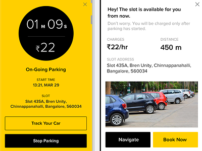 Parky Shot #2 design mobile parking app typography ui user experience user interface ux visual design