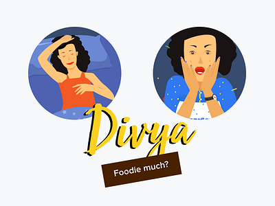 Divya : Character Ideation character colors food tech foodie graphic design idea story storytelling ui user experience user experience ux visual design