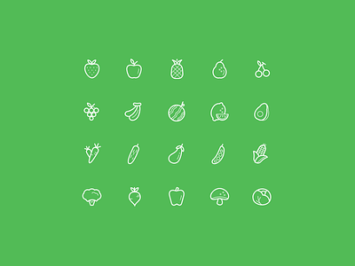 Line Icons friut icon vegetable