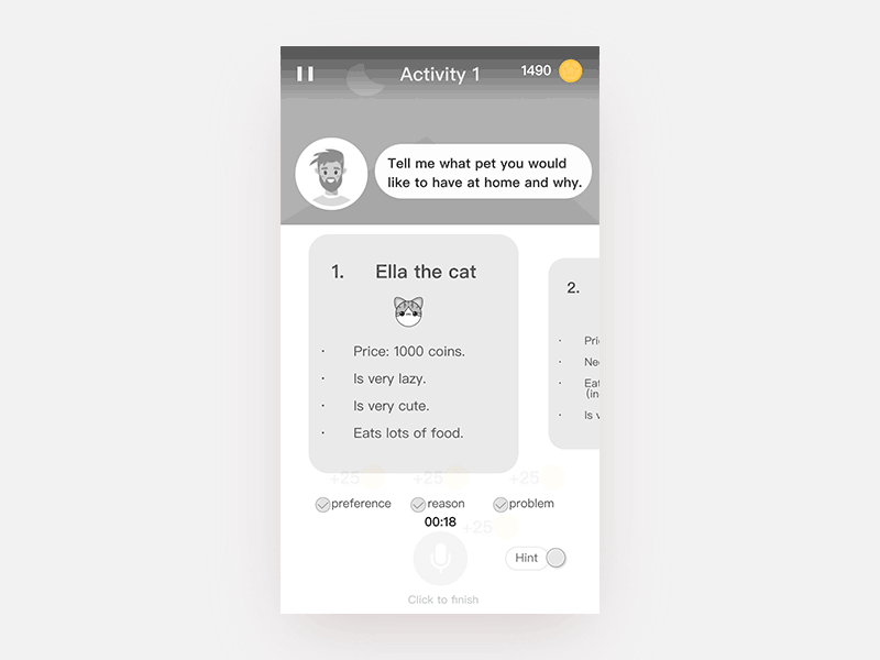 Prototype for English study App