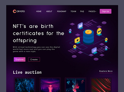 NFT Website branding design nft nftwebsites ui ux vector