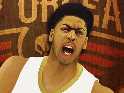 Anthony Davis anthony davis basketball basketball player illustration nba player new orleans pelicans the brow vector
