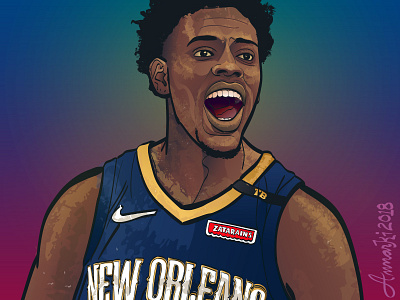 That boy Jrue! basketball illustration jrue holiday nba new orleans pelicans sports vector illustration