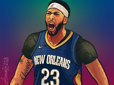 Anthony Davis anthony davis anthonydavis illustration nba nba art nbaart new orleans pelicans the brow vector art