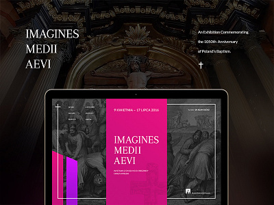 Imagines Medii Aevi - webdesign art babtism exhibition medival museum poland ux webdesign website