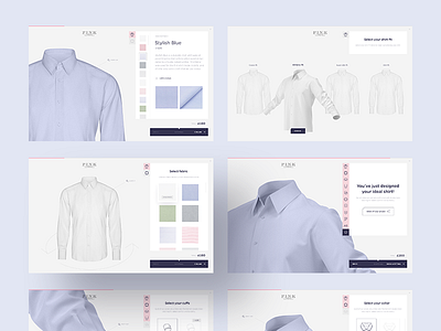 Digital shirt configurator 👕 configurator fashion menswear pitch presentation shirt ui ux