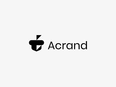 Acrand acorn clean icon logo minimal modern nature simple