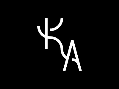 KA clean logo minimal modern monogram simple