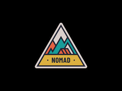 Nomad adv adventure badge camp emblem illustration mountain nature nomad outdoor simple sticker