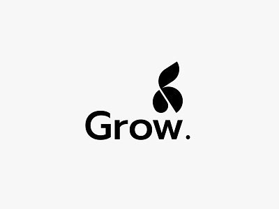 Grow 3 clean fruit logo modern nature simple vegetable