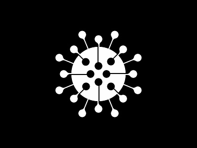 Coronavirus corona icon logo modern pandemic simple virus