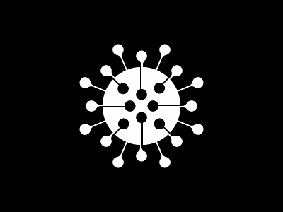 Coronavirus corona icon logo modern pandemic simple virus