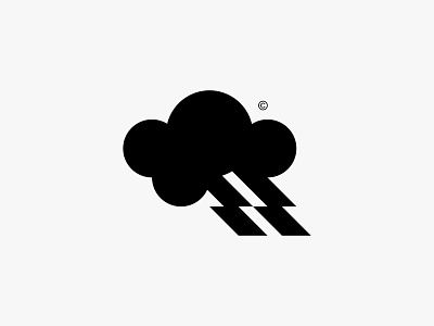 Stormside 2 clean cloud icon lightning logo minimal modern nature simple storm