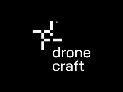 dronecraft clean drone fly geometric icon logo minimal modern monogram simple