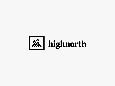 highnorth 3 adventure icon logo modern mountain nature outdoor simple