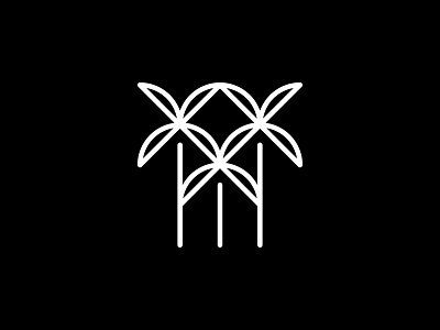 Palms clean icon lineart logo minimal modern palm simple tree