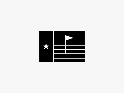 Golf Country clean flag golf icon logo minimal modern nature simple star