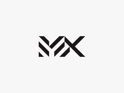MX playoff icon initial letterform logo modern monogram simple tech