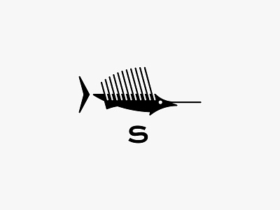 Sailfish fish icon logo modern nature sailfish sea simple