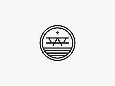 Ace pilot x1 clean icon letterform lineart logo minimal modern plane simple star