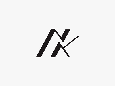 nk 2 clean icon logo minimal modern monogram simple