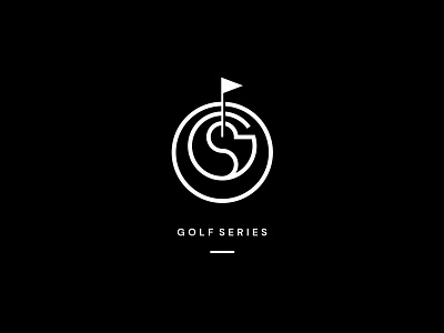 Golf series v2 clean flag golf icon logo modern monogram simple