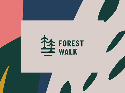 Forest Walk abstract forest icon leaf logo modern nature simple tree walk wild