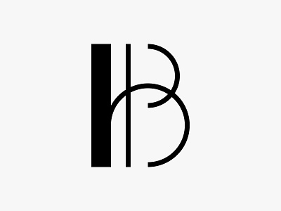 bPB clean icon lineart logo minimal modern monogram simple